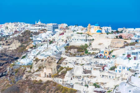 Panorama of Oia at Santorini island, Greeceの写真素材
