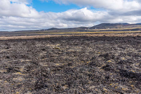 Krafla lava fields at Leirhnjukur on Icelandの写真素材