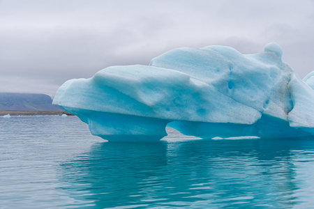 Floating icebergs at Jokulsarlon lagoon on Iceland