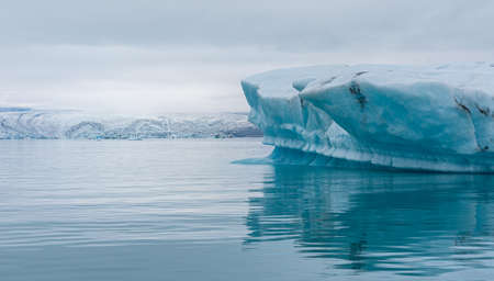 Floating icebergs at Jokulsarlon lagoon on Iceland