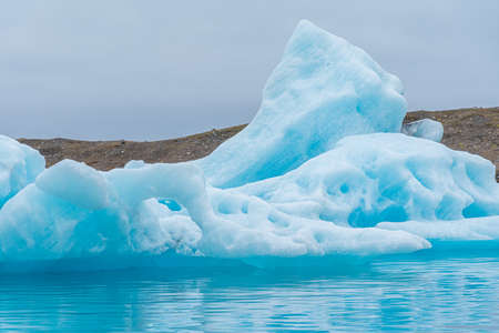 Floating icebergs at Jokulsarlon lagoon on Iceland