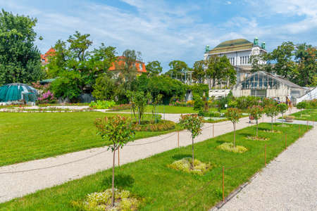 Plants flourishing at botanical garden in Zagreb, Croatia