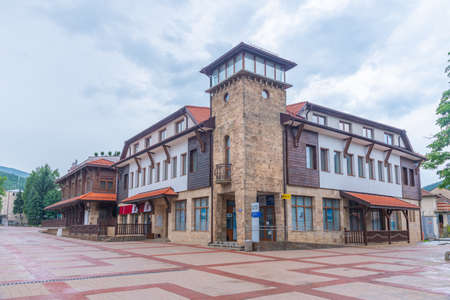 Etropole, Bulgaria, June 14, 2020: Main square of Bulgarian town Etropoleのeditorial素材