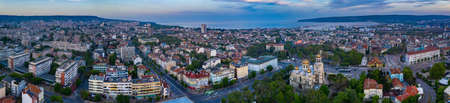Varna, Bulgaria, May 10, 2020: Sunset view of the Dormition of the Theotokos Cathedral in Varna, Bulgariaのeditorial素材