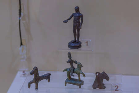 Zlatograd, Bulgaria, June 29, 2020: figures at the history museum in Zlatograd, Bulgaria