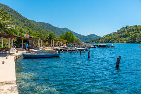 Soline, Croatia, July 27, 2020: Soline village at Mljet national park in Croatia