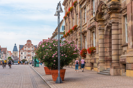 Speyer, Germany, September 16, 2020: View of Alte MÃ¼nze building at Maximilianstrasse in Speyer, Germanyのeditorial素材