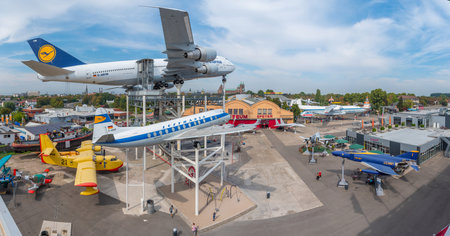 Speyer, Germany, September 16, 2020: Boeing 747 Jumbo Jet displayed at the Technik museum in Speyer, Germanyのeditorial素材