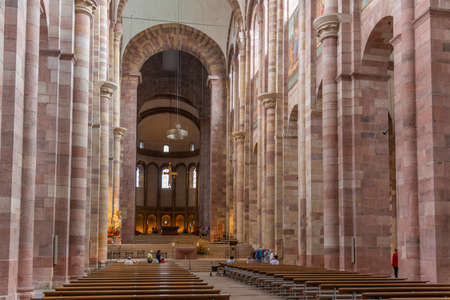 Speyer, Germany, September 16, 2020: Interior of the cathedral in Speyer, Germanyのeditorial素材