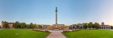 Stuttgart, Germany, September 19, 2020: Sunrise at Schlossplatz in Stuttgart, Germanyのeditorial素材
