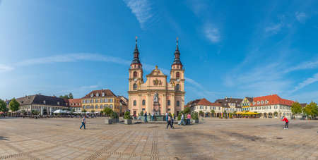 Ludwigsburg, Germany, September 19, 2020: Marktplatz at the old town of Ludwigsburg, Germanyのeditorial素材