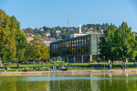 Stuttgart, Germany, September 18, 2020: Regional government of Baden-WÃ¼rttemberg in Stuttgart, Germanyのeditorial素材