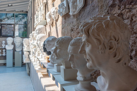 Tubingen, Germany, September 19, 2020: Greek sculptures at the Ethnographic museum in Tubingen, Germanyのeditorial素材