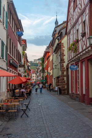 Heidelberg, Germany, September 16, 2020: People are strolling through old town of Heidelberg, Germanyのeditorial素材