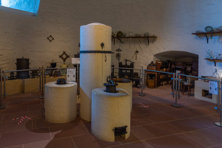 Heidelberg, Germany, September 17, 2020: Interior of the pharmacy museum at the Heidelberg palace, Germanyのeditorial素材
