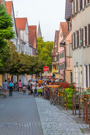 Tubingen, Germany, September 19, 2020: Colorful street in the old town of Tubingen, Germanyのeditorial素材