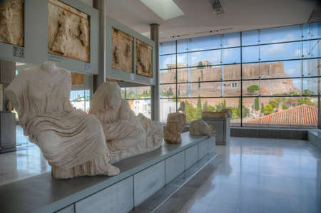 Athens, Greece, September 28, 2020: Collection of ancient artifacts at the Acropolis museum in Athens, Greeceのeditorial素材