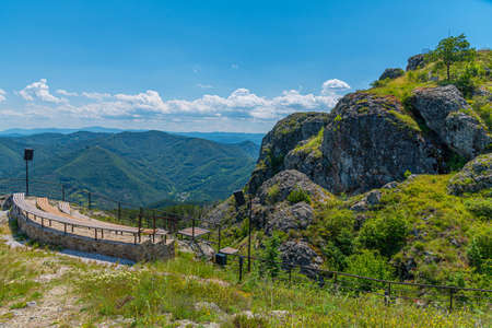 Momchilova krepost fortress in Rhodopes mountains in Bulgariaの写真素材