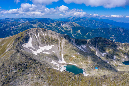 Rila mountains dominated by Musala peak - the highest mountain in Bulgariaの写真素材