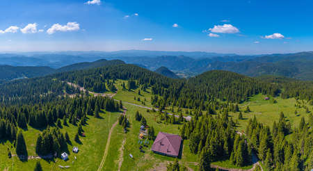 Rhodopes mountains surrounding Pamporovo village in Bulgaria during summer