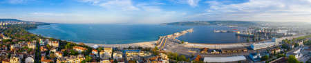 Aerial view of the port of Varna in Bulgariaの写真素材