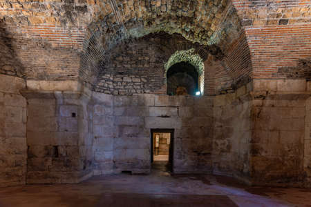 Stone vaults of Diocletian's Palace in Croatian city Splitのeditorial素材