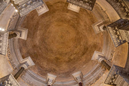 Round ceiling of Saint Domnius cathedral in Split, Croatiaのeditorial素材