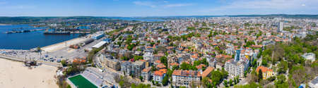 Aerial view of the Bulgarian city Varna