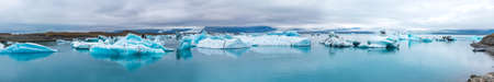 Floating icebergs at Jokulsarlon lagoon on Iceland