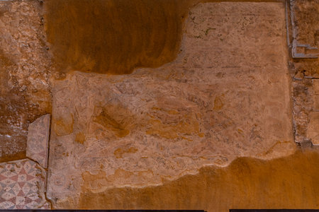 Devnya, Bulgaria, May 29, 2020: Exposition at the museum of mosaics in Devnya, Bulgariaのeditorial素材