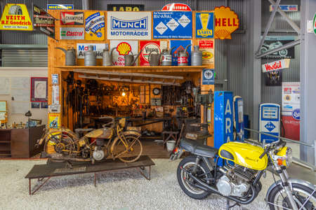 Speyer, Germany, September 16, 2020: Collection of space technique and other vehicles inside of the Technik museum in Speyer, Germanyのeditorial素材