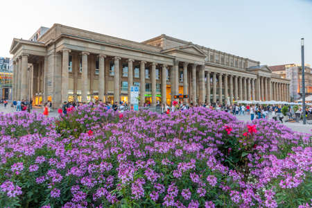 Stuttgart, Germany, September 18, 2020: People are enjoying a sunny day at Schlossplatz in Stuttgart, Germanyのeditorial素材