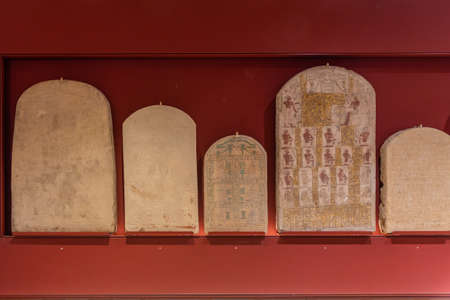 Tubingen, Germany, September 19, 2020: Egyptian art at the Ethnographic museum in Tubingen, Germany