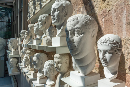 Tubingen, Germany, September 19, 2020: Greek sculptures at the Ethnographic museum in Tubingen,...