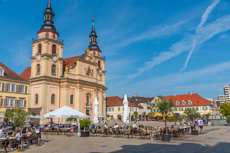 Ludwigsburg, Germany, September 19, 2020: Marktplatz at the old town of Ludwigsburg, Germanyのeditorial素材