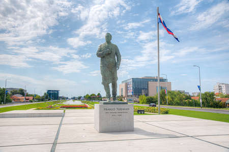 Statue of Franjo Tudman in Zagreb, Croatiaのeditorial素材