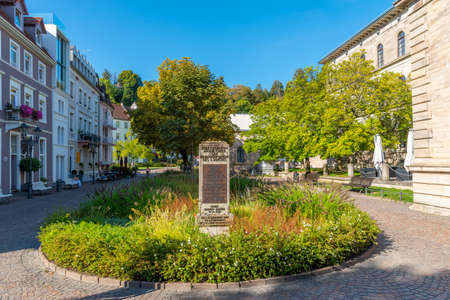 Street in the old town of Baden Baden in Germanyのeditorial素材