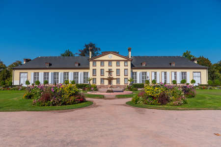Orangerie building at the Parc de l'Orangerie in Strasbourg, Franceのeditorial素材