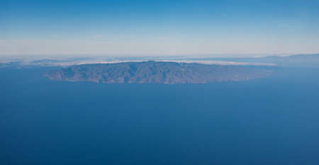 Aerial view of La Gomera island, Canary islands, Spain.の写真素材
