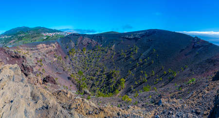 San Antonio crater at La Palma, Canary Islands, Spain.の写真素材