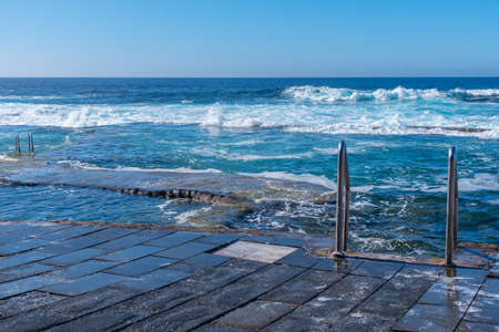 La Maceta rock pool at EL Hierro island at Canary islands, Spain.の写真素材