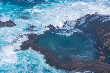 Rock pool at Pozo de las Calcosas village at El Hierro island, Canary islands, Spain.