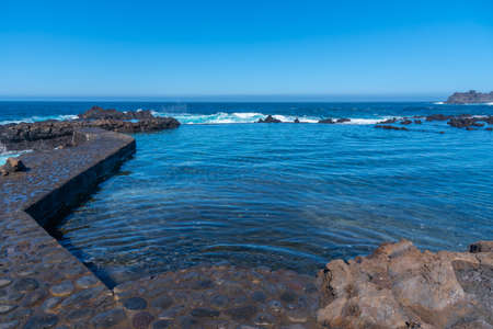 Rock pool at Pozo de las Calcosas village at El Hierro island, Canary islands, Spain.の写真素材