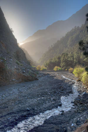 Barranco de Las Angustias at caldera de Taburiente at La Palma, Canary islands, Spain.