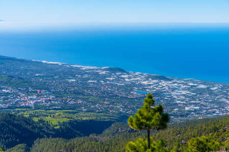 Agricultural landscape of La Palma, Canary islands, Spain.の写真素材