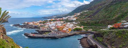 Aerial view of Garachico at Tenerife, Canary islands, Spain.のeditorial素材