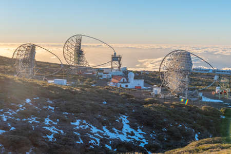 Roque de los Muchachos Observatory at La Palma, Canary Islands, Spain.のeditorial素材