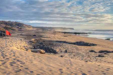 Coastline with beaches extending from El Cotillo village at Fuerteventura, Canary islands, Spain.の写真素材