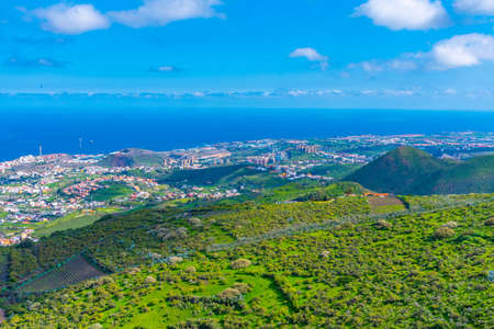 Aerial view of eastern coast of Gran Canaria, canary islands, Spain.の写真素材