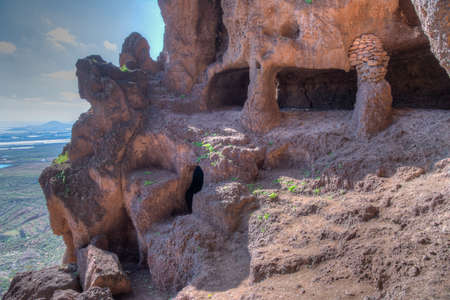 Cuatro puertas archealogical site at Gran Canaria, Canary islands, Spain.の写真素材